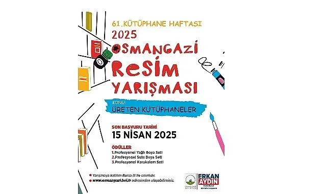 Osmangazi Belediyesi’nden ‘Üreten Kütüphaneler’ konulu resim yarışması