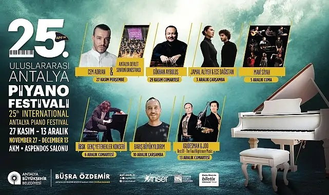 Antalya’nın çeyrek asra ulaşan piyano festivali başlıyor